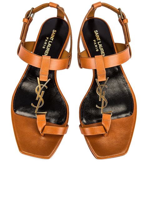 saint laurent cassandra flat sandals.